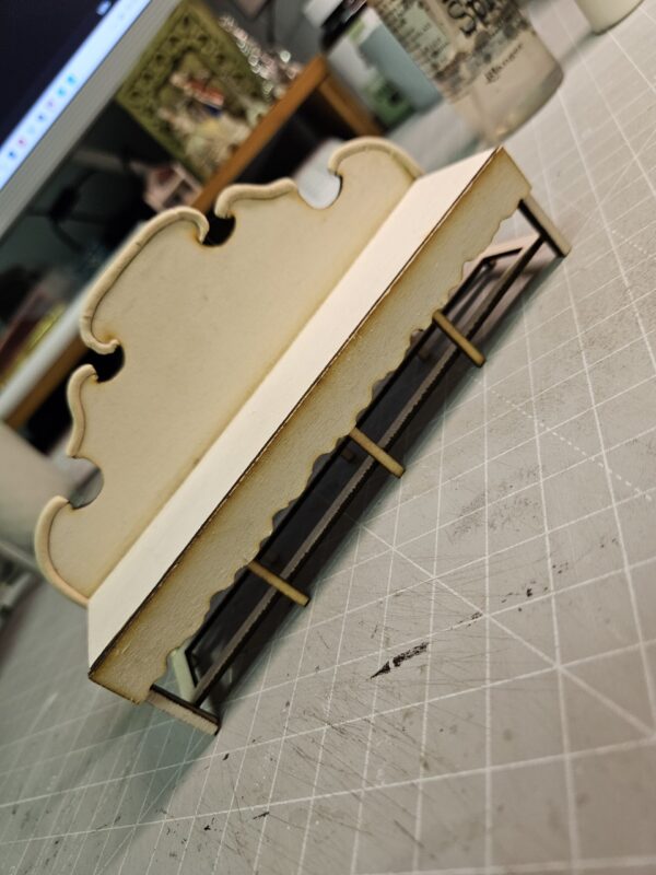 unpainted wooden miniature 12th scale bench "Janice"